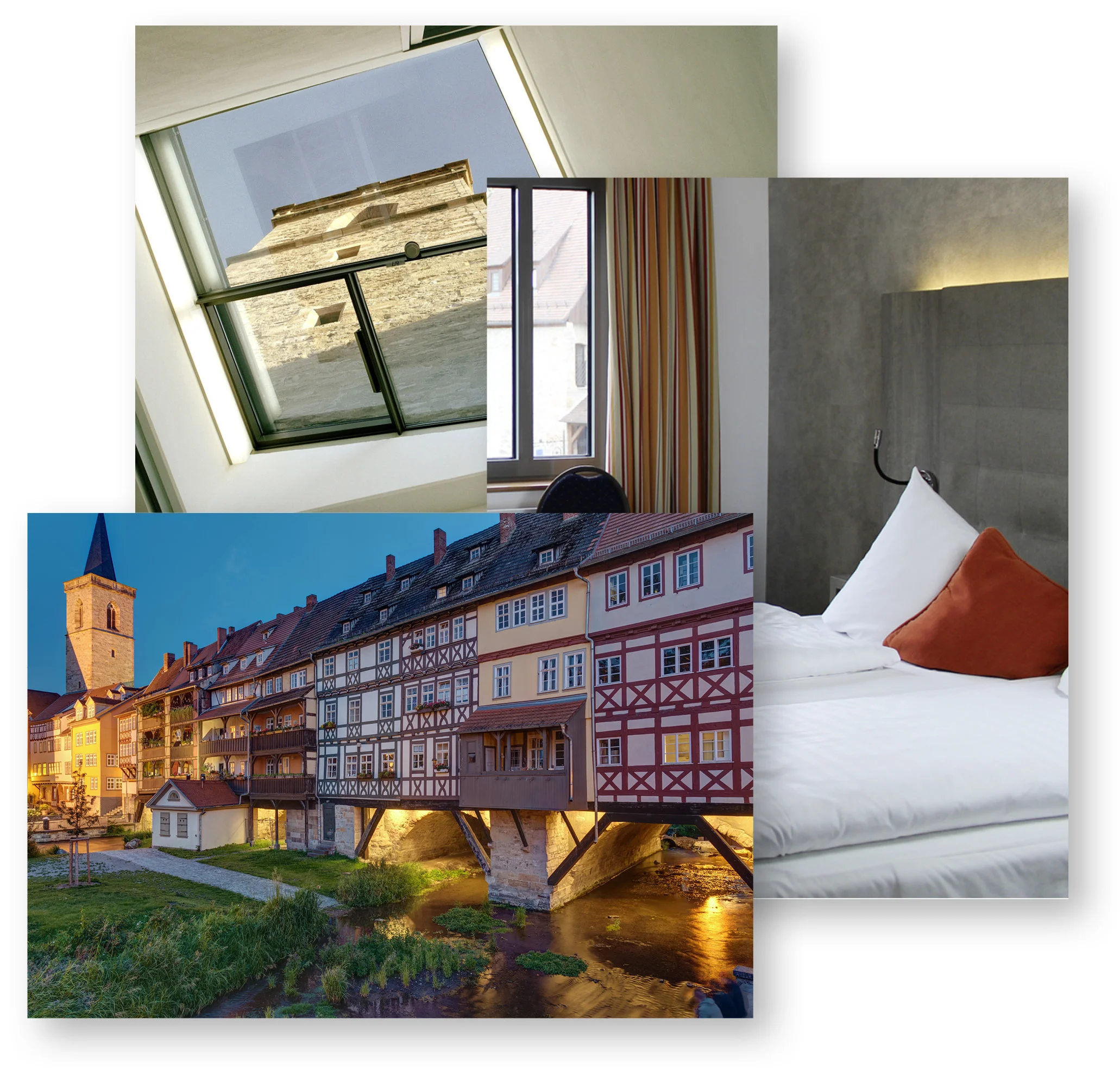 Stay in our wonderful accommodation by the Merchants' Bridge in Erfurt